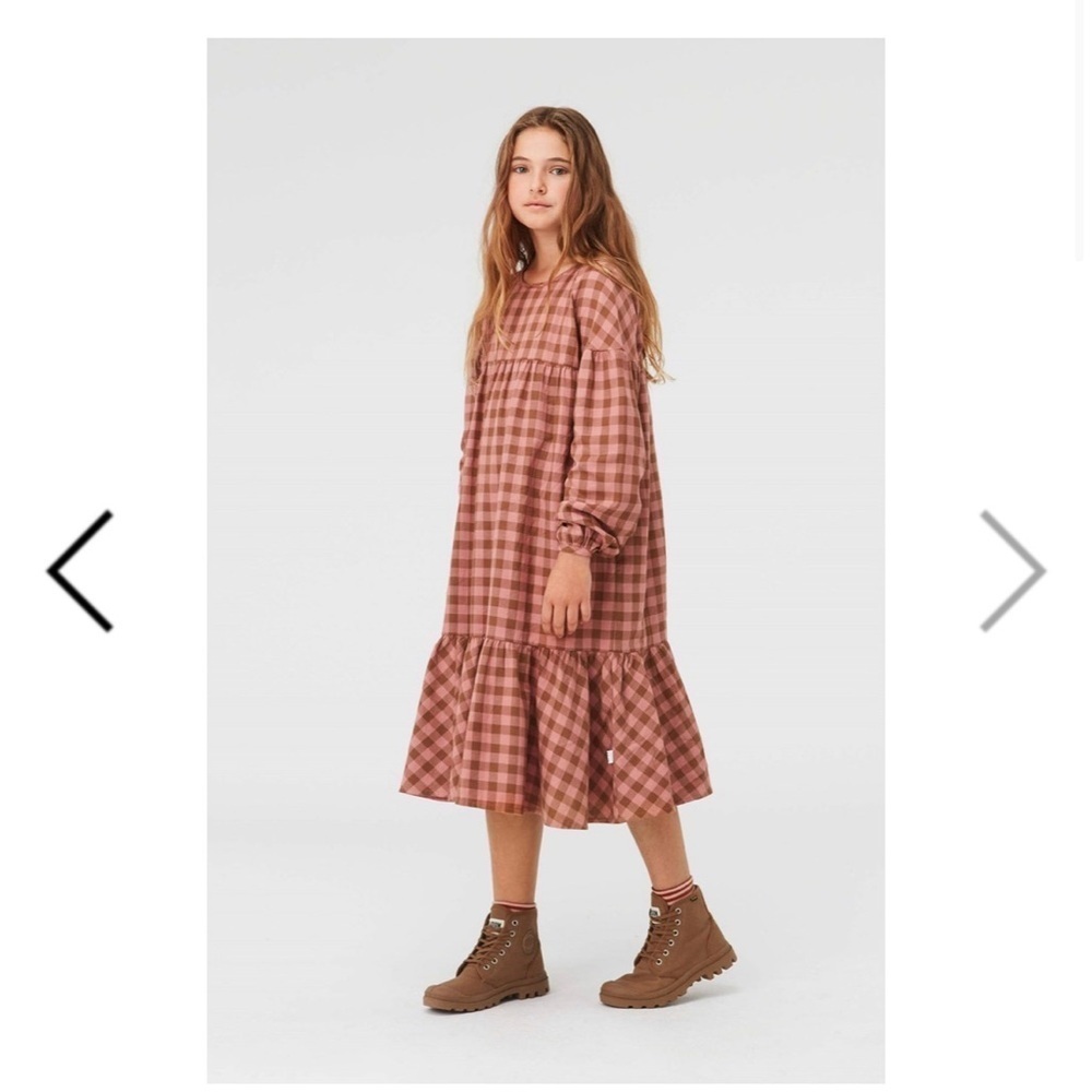 Plaid Long Sleeve Kids Dress by MOLO kids size 12 NWT